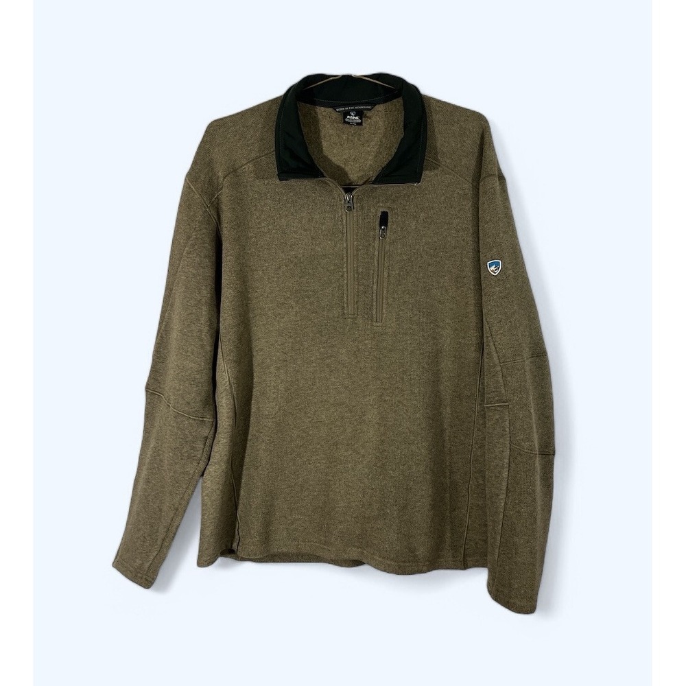Kuhl Interceptr Brown Pullover Fleece Sweatshirt Mens Size 2X Hiking 1/4